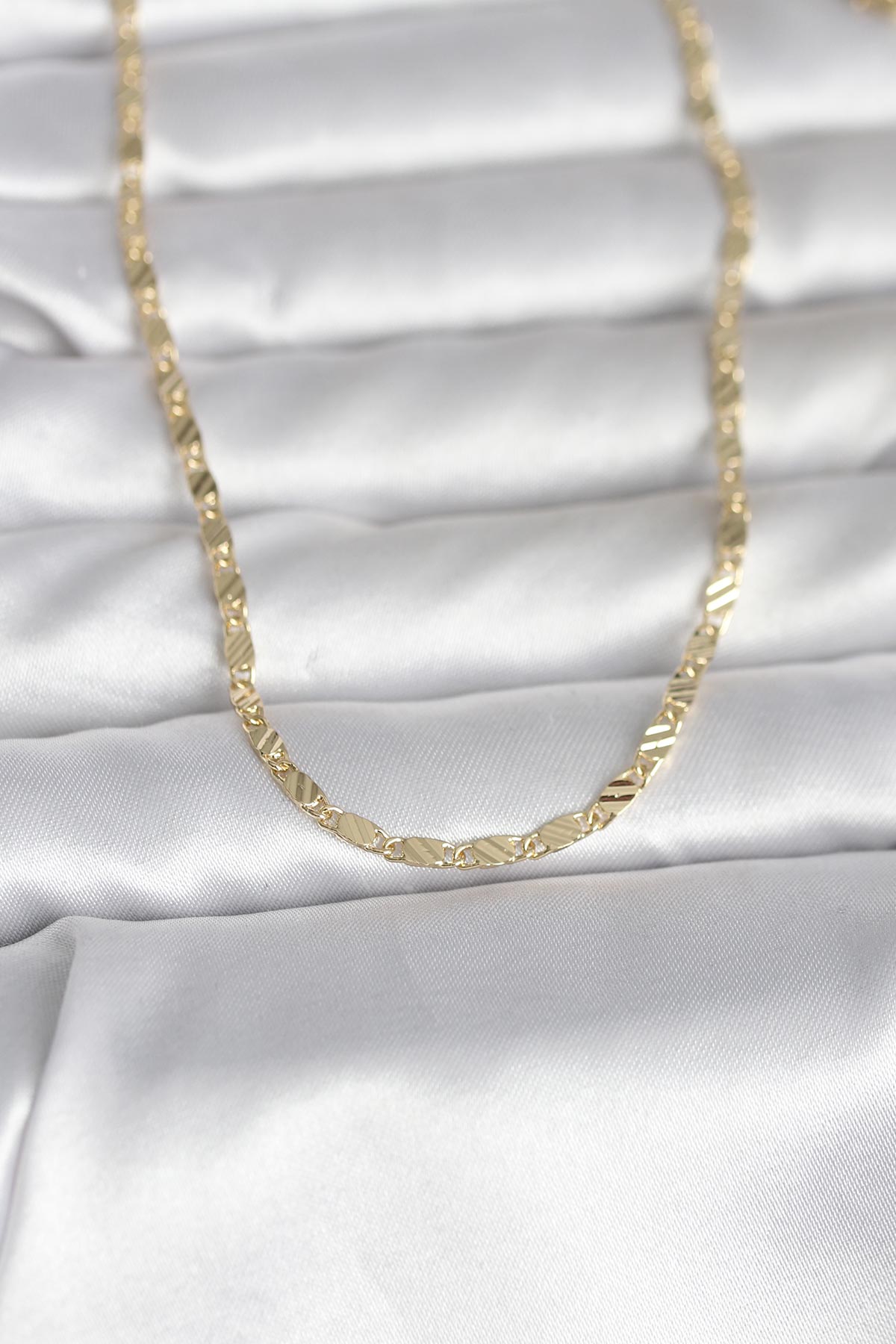 Tegan CM 14K Gold Renk Çizgi Lazer Model 60 cm Kadın Kolye TG27BKO10982