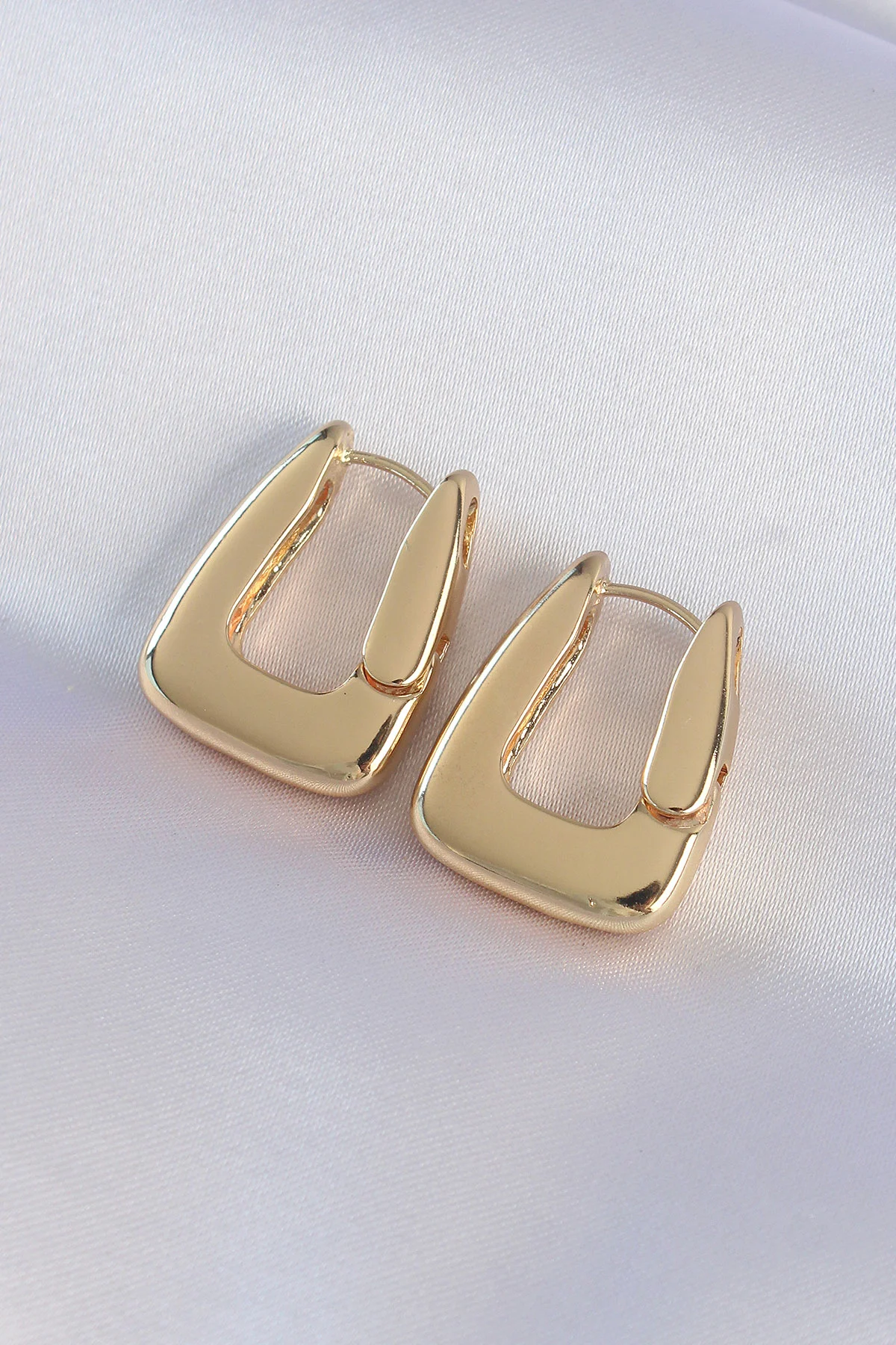 Tegan Pirinç Gold Renk Kalın Küpe TG27BKP8978