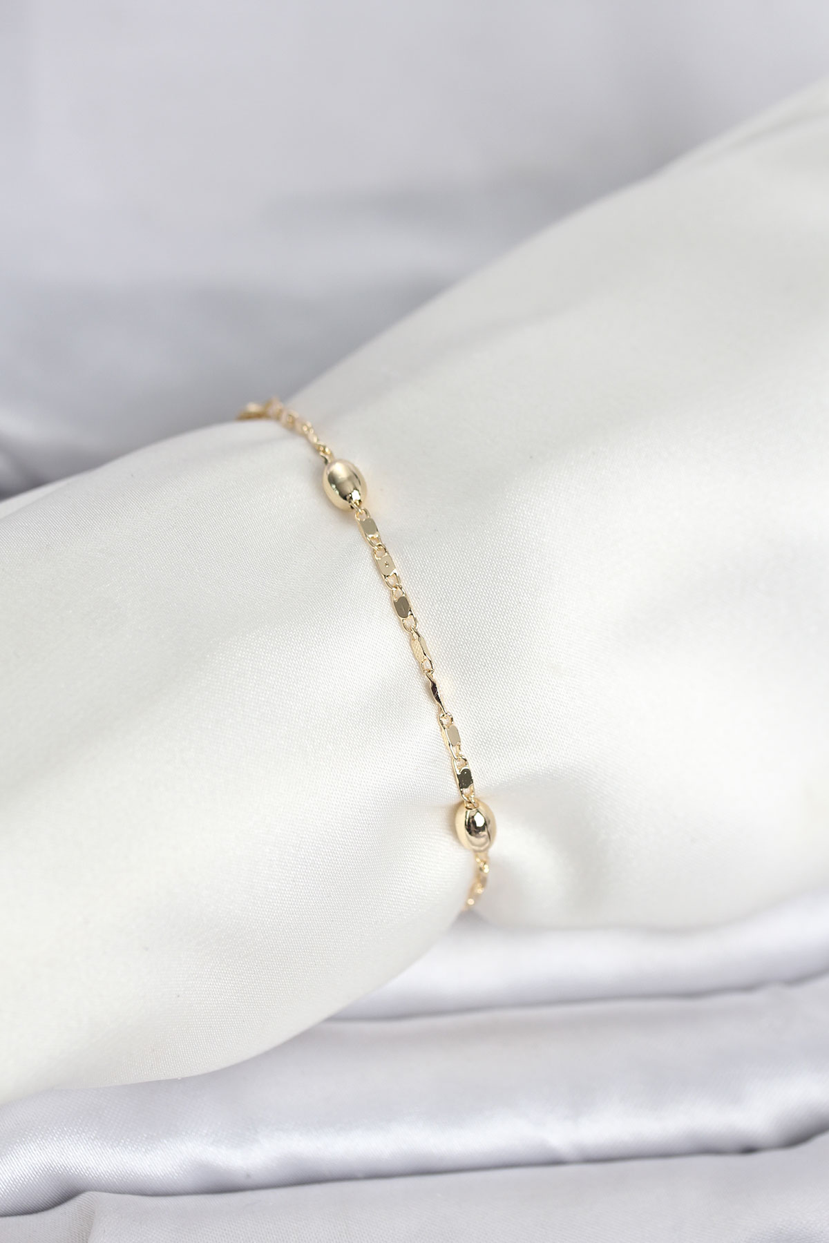 Tegan CM 14K Gold Renk Damla Topçuk Model Kadın Bileklik TG27BB8284