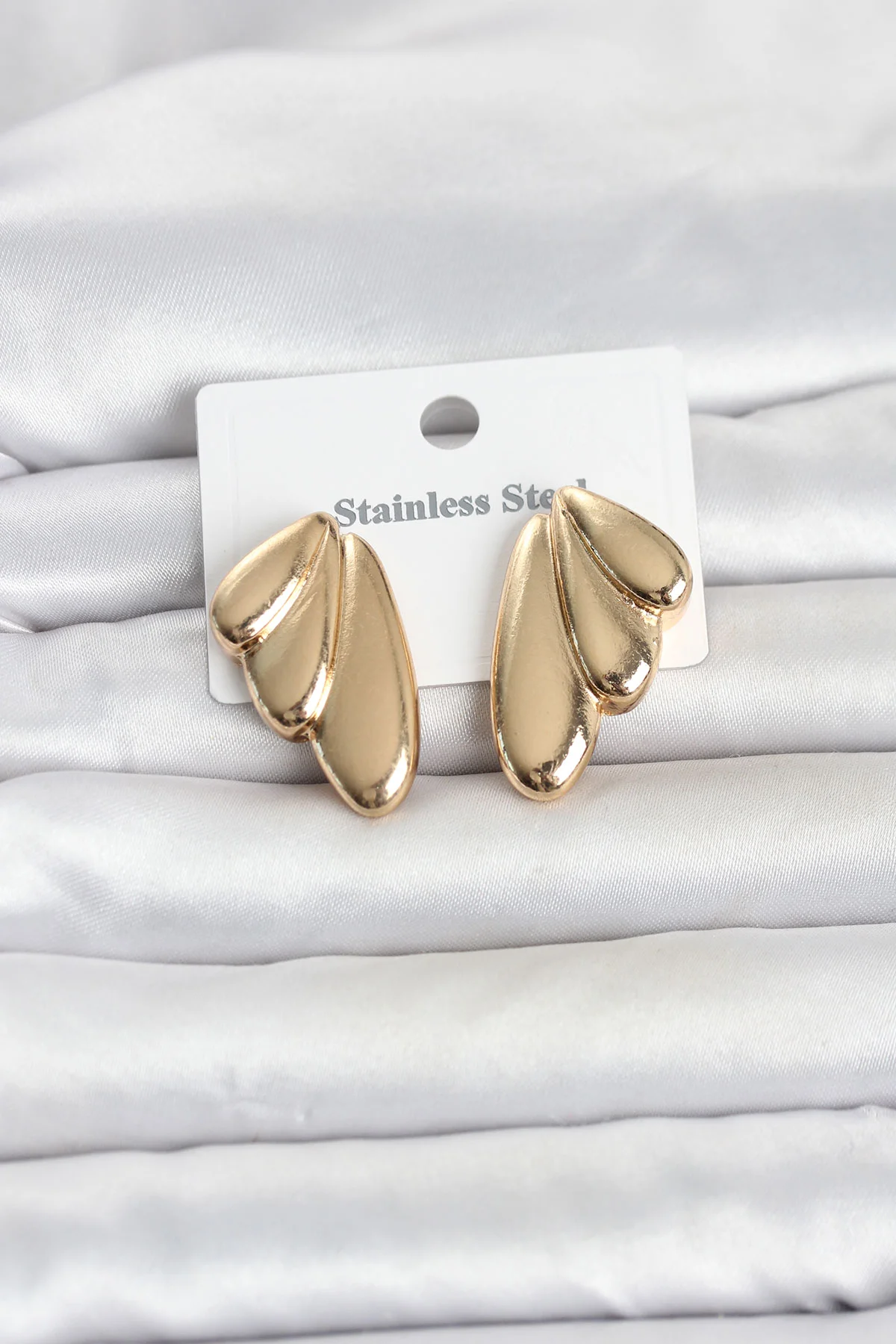 Tegan 316L Çelik Gold Renk Vintage Kadın Küpe TG27BKP11808