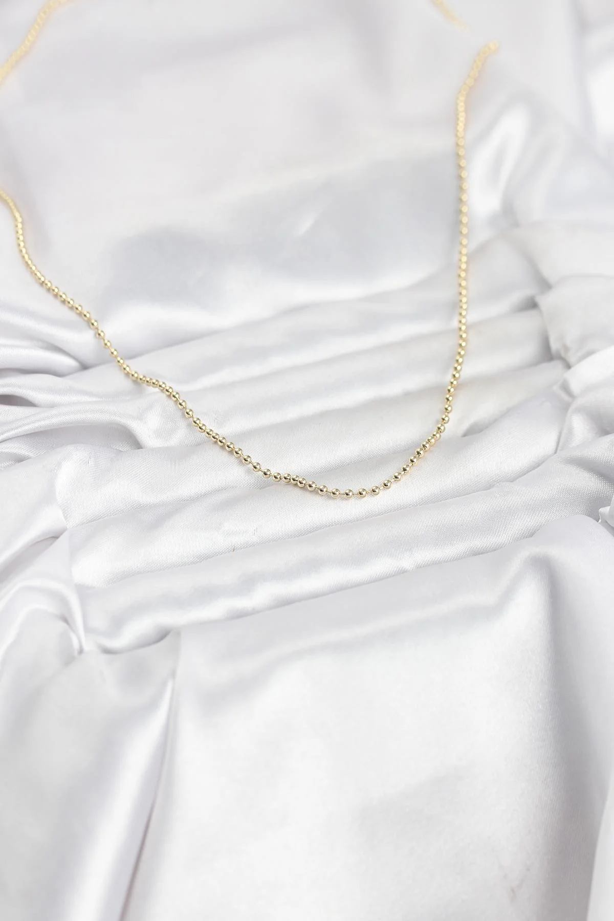 Tegan CM 14K Gold Renk Top Zincirli Model 60 cm Kadın Kolye TG27BKO10987