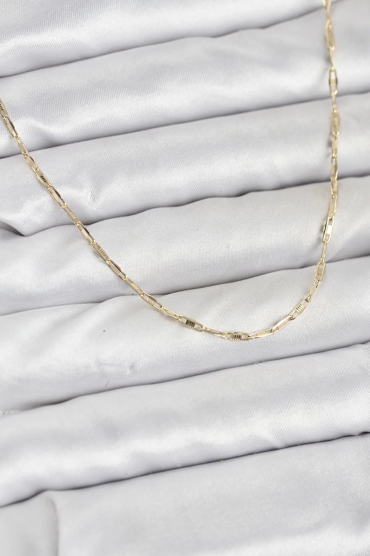 Tegan CM 14K Gold Renk Pirinç Ataç Zincir 60 cm Kadın Kolye TG27BKO10928