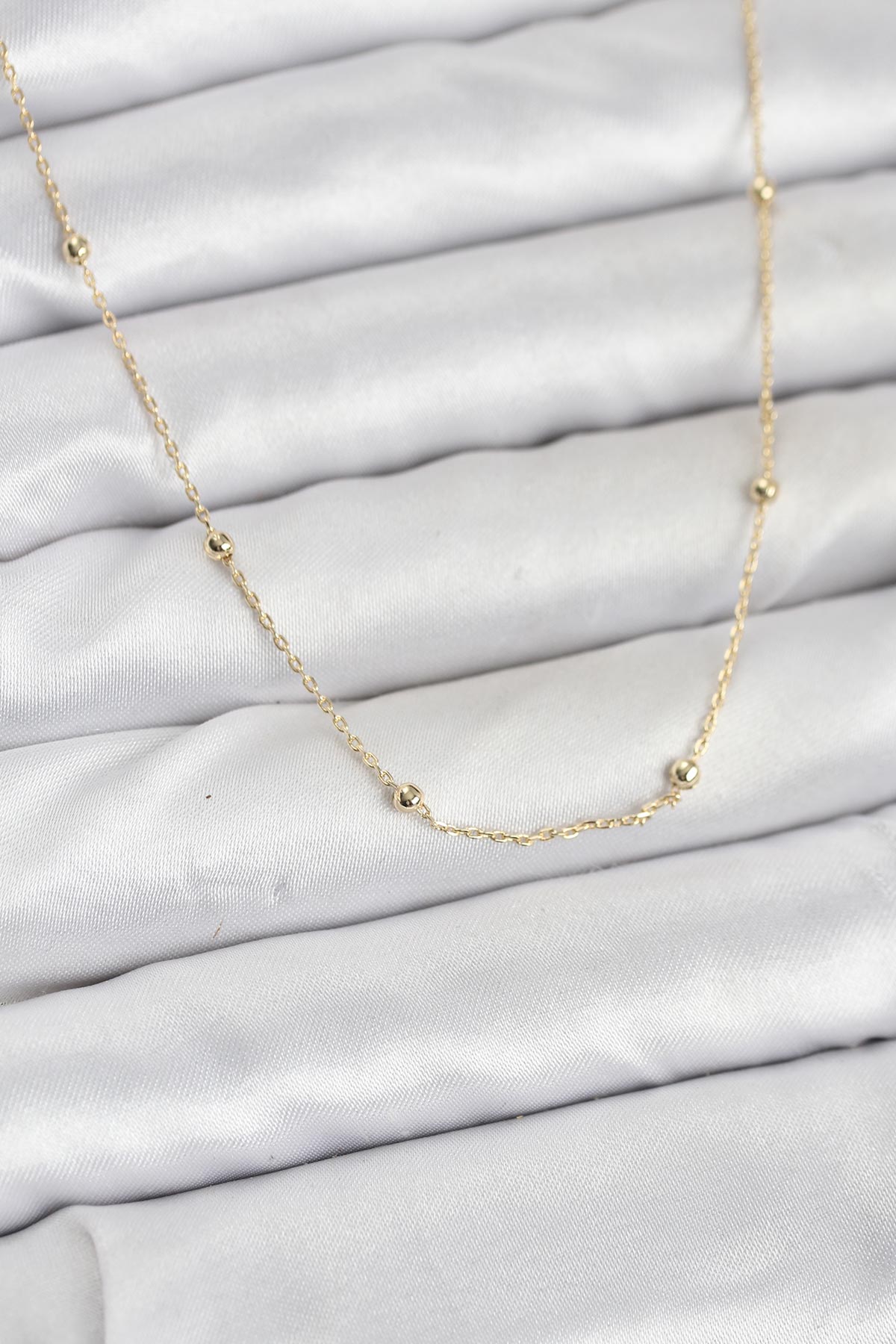 Tegan CM 14K Gold Renk Minik Top Zincirli Kadın Kolye TG27BKO10920