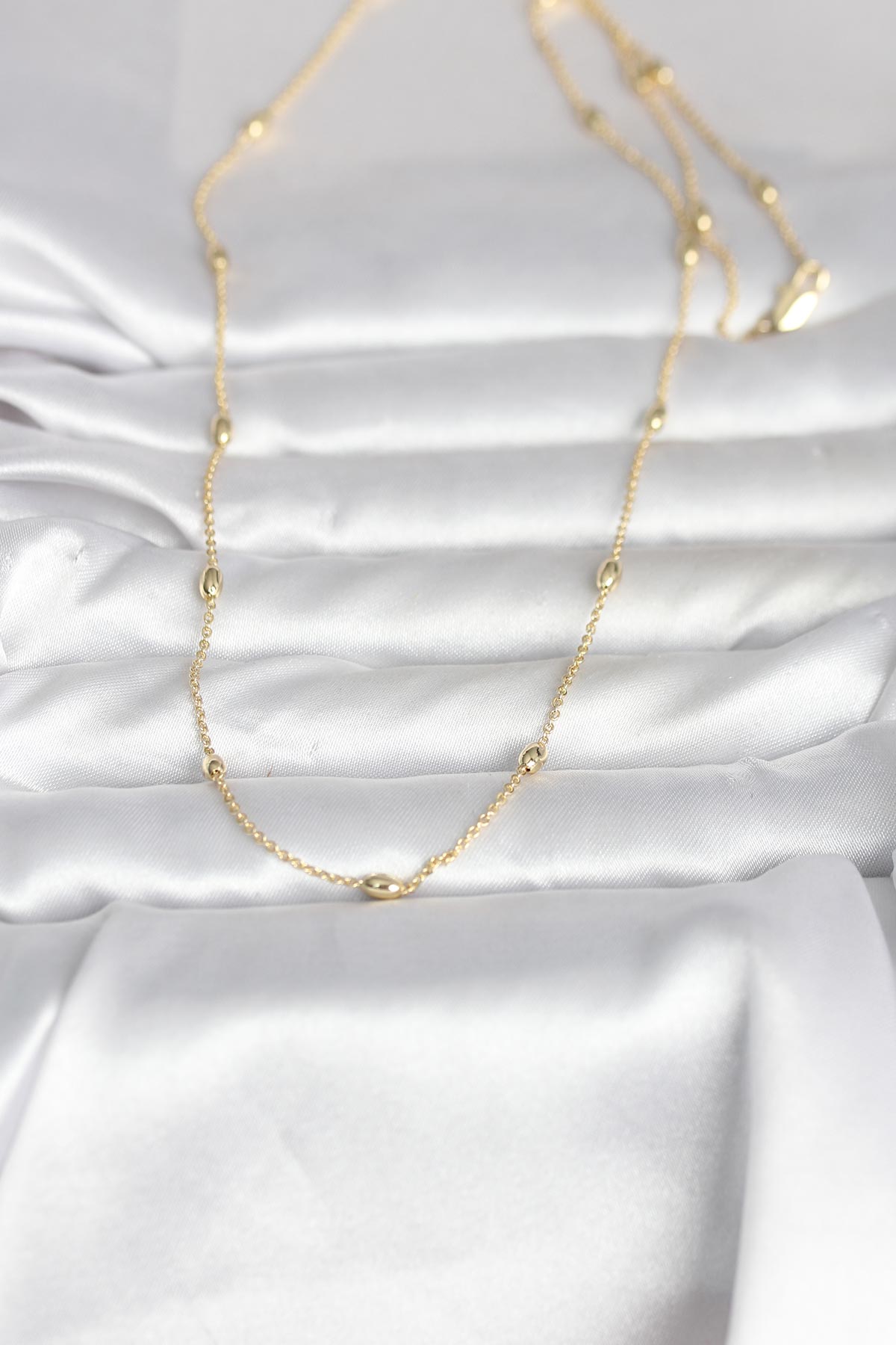 Tegan CM 14K Gold Renk Damla Topçuk Model Zincirli 60 cm Kadın Kolye TG27BKO10980