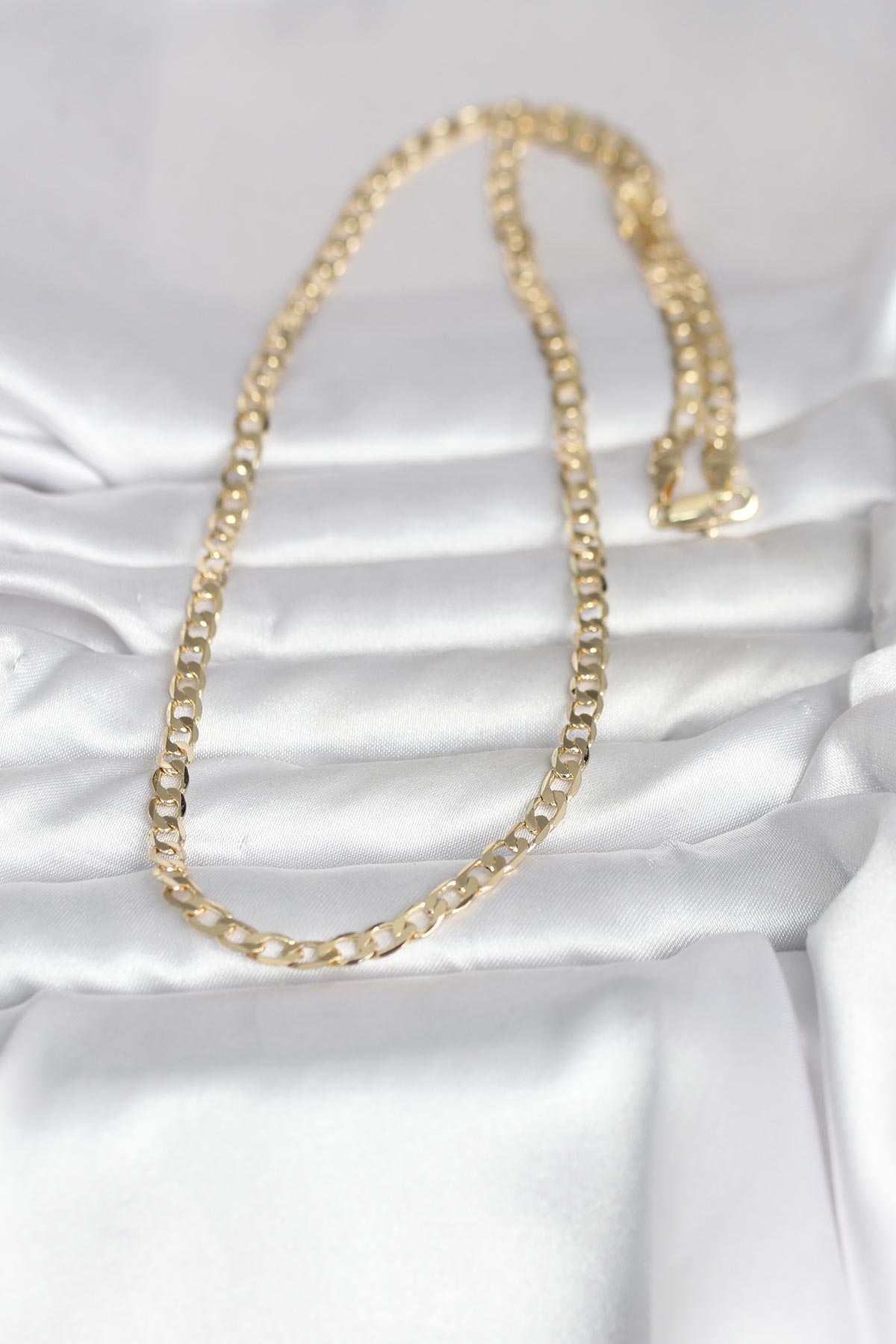 Tegan CM 14K Gold Renk Kalın Zincir Model 60 cm Kadın Kolye TG27BKO10998