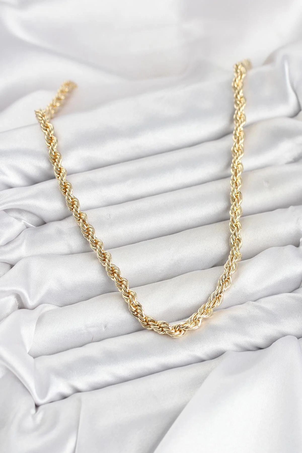Tegan CM Burgu Model Gold Renk Pirinç 60 cm Kadın Kolye TG27BKO11127
