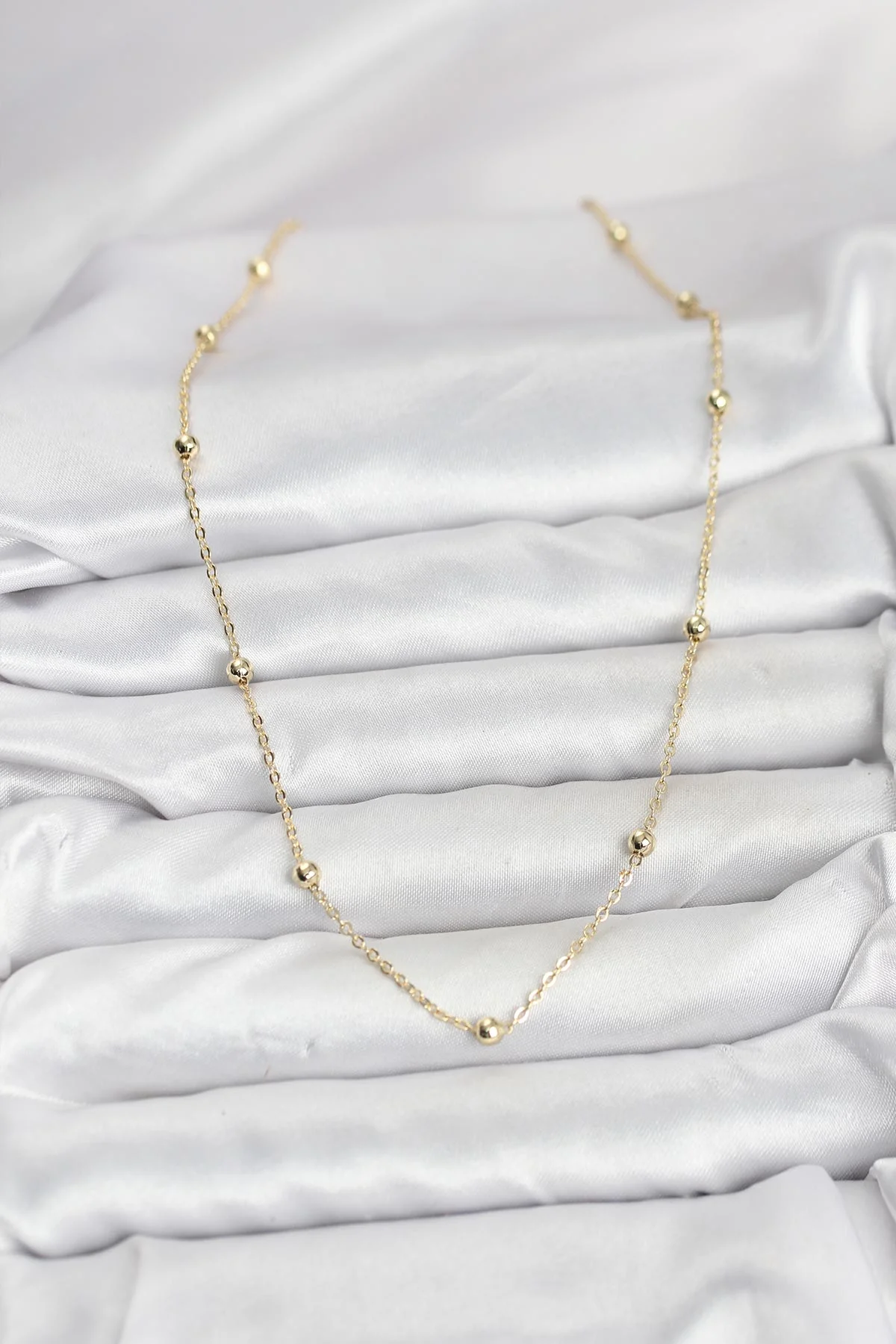 Tegan CM Gold Renk Top Zincirli Kadın Kolye TG27BKO10915