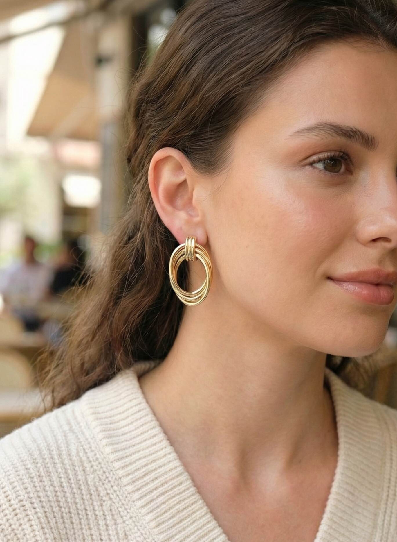 Tegan Pirinç Gold Renk Damla Model Vintage Kadın Küpe TG27BKP11628