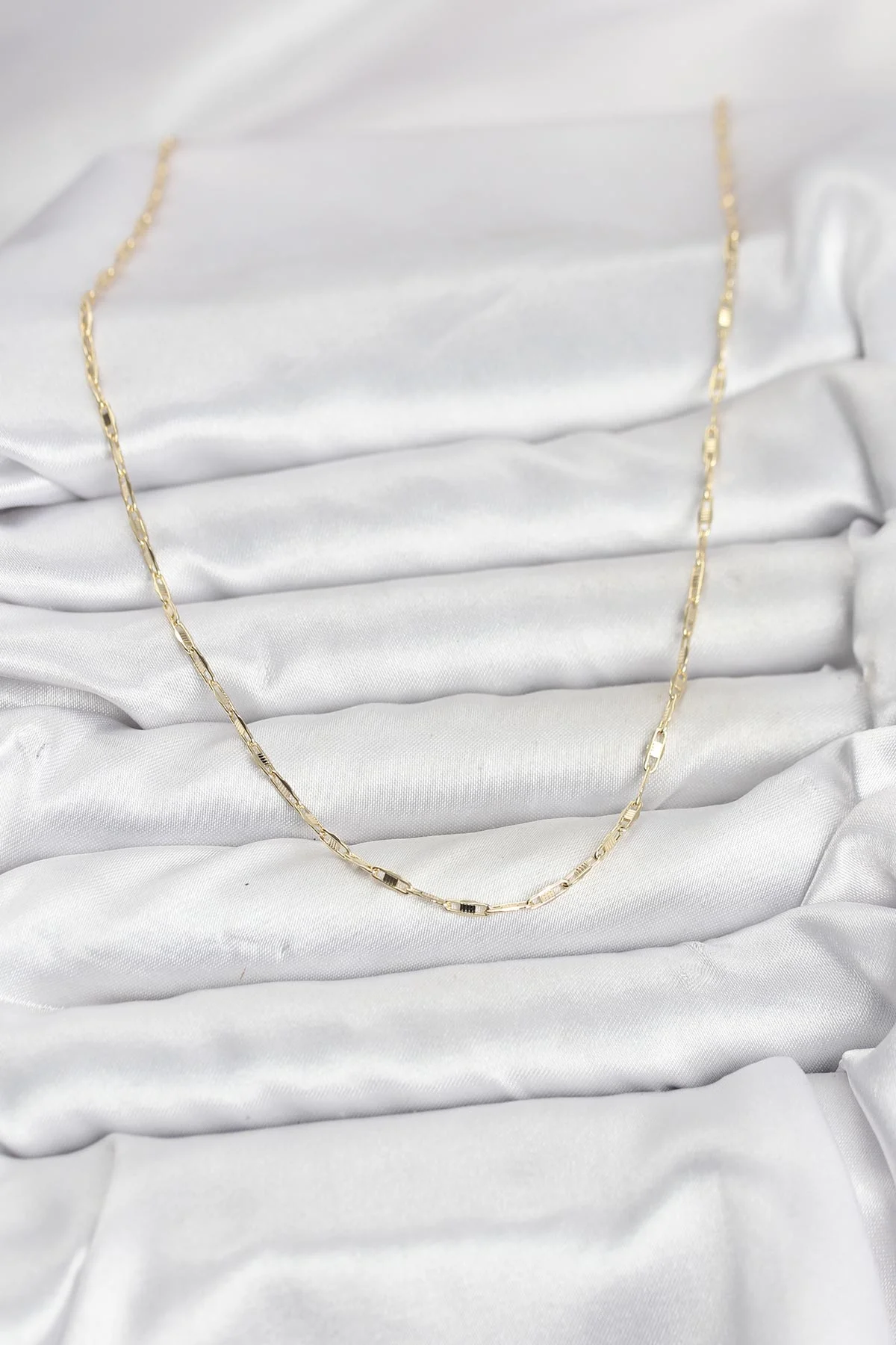 Tegan CM 14K Gold Renk Pirinç Ataç Zincir 60 cm Kadın Kolye TG27BKO10928