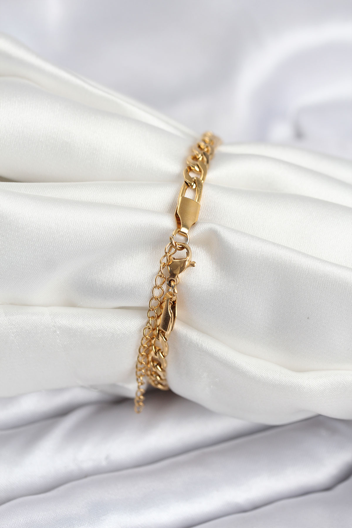 Tegan 316L Çelik Gold Renk Yazı Yazmaya Uygun Kadın Bileklik TG27BB7918