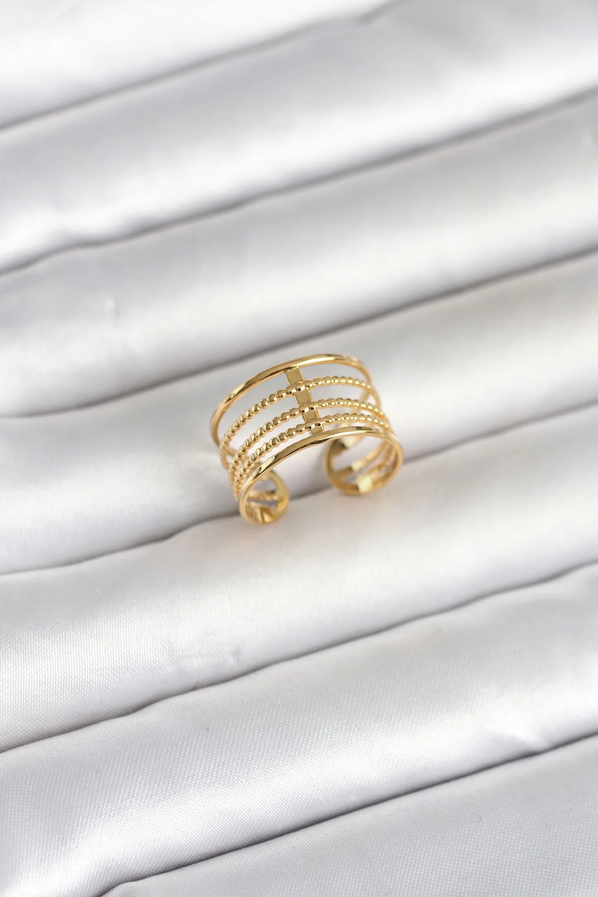 Tegan 316L Çelik Gold Renk Vintage Model Kadın Yüzük TG27BYK4173