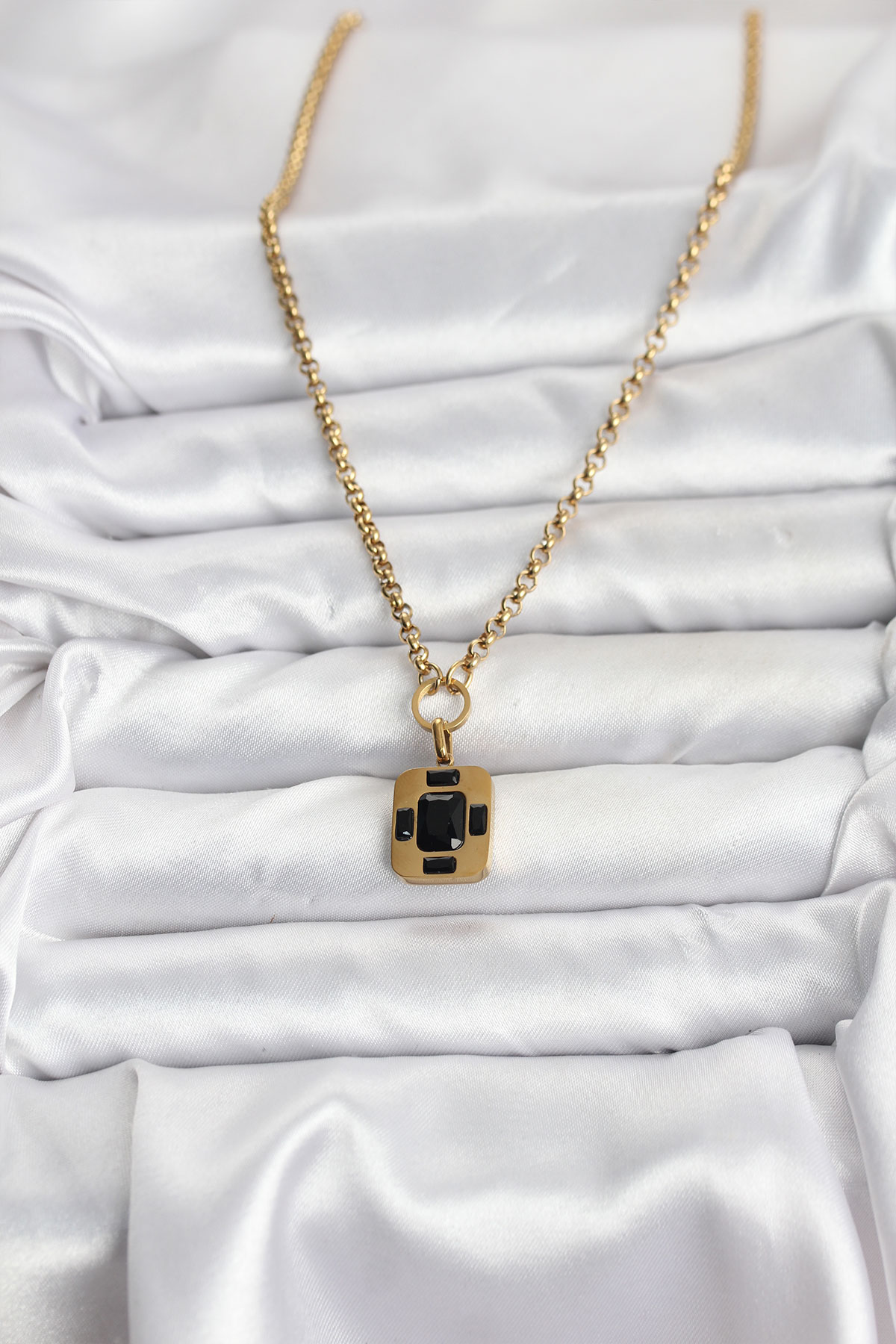 Tegan 316L Çelik Zincir Gold Renk Vintage Model Kadın Kolye TG27BKO10687