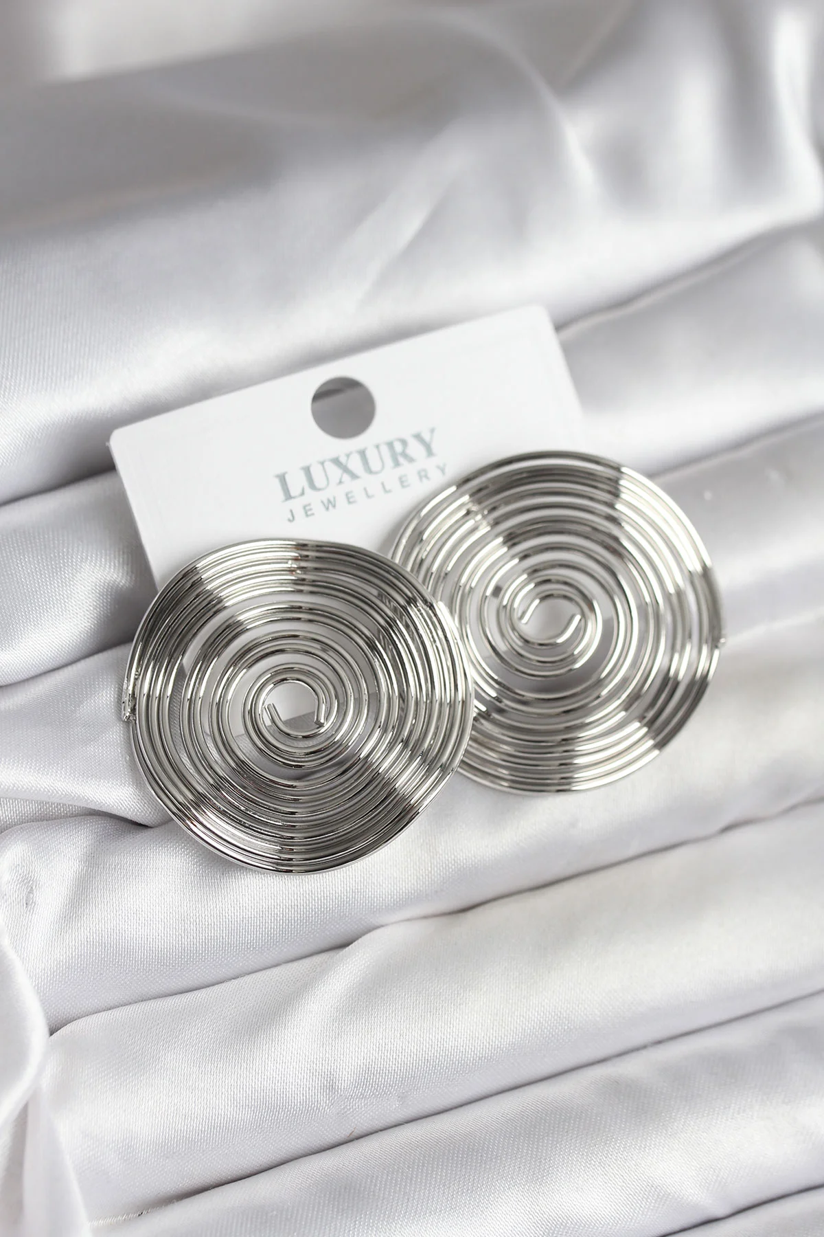 Tegan Pirinç Gümüş Renk Circle Model Kadın Küpe TG27BKP11436
