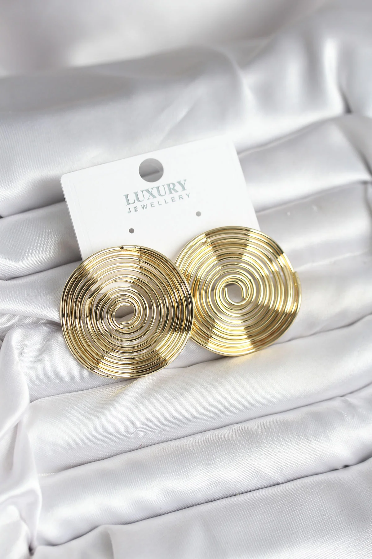 Tegan Pirinç Gold Renk Circle Model Kadın Küpe TG27BKP11435