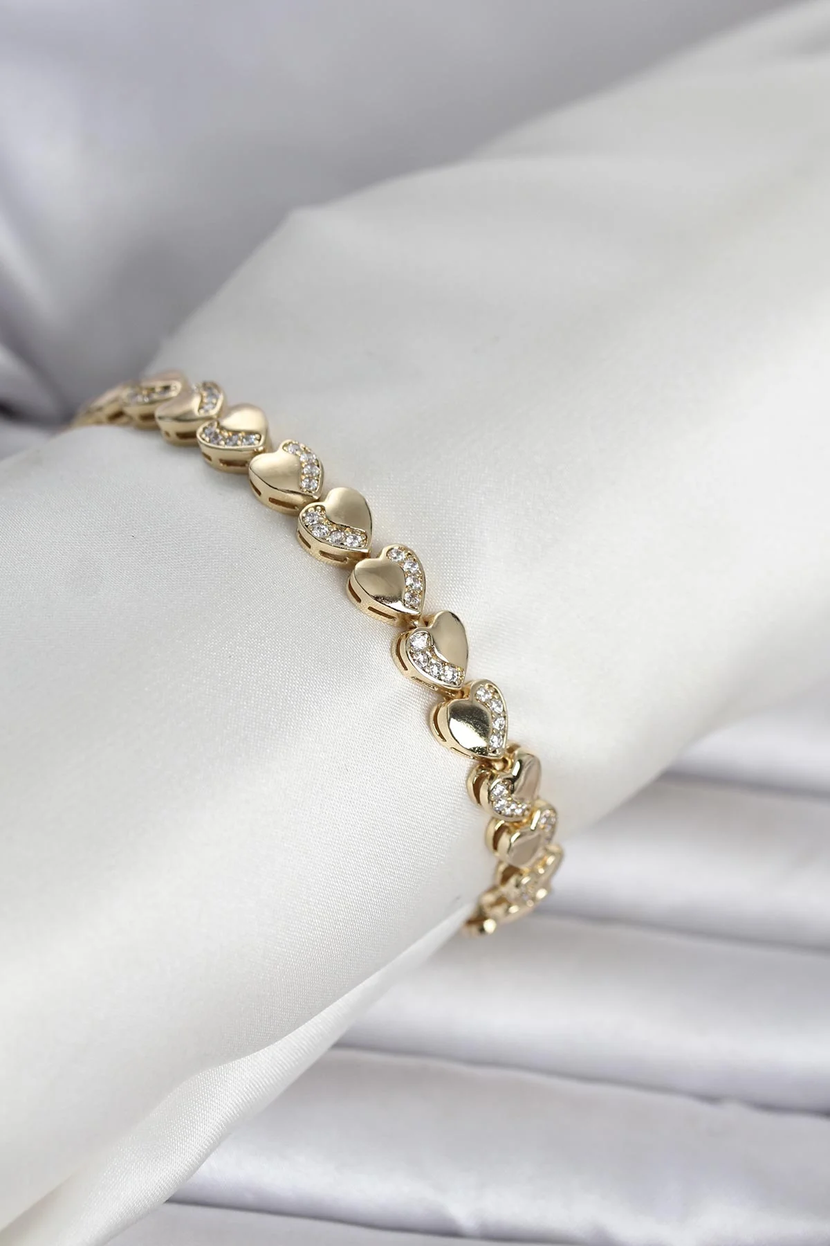 Tegan Xuping Kalp Model Gold Renk Kadın Bileklik TG27BB8436