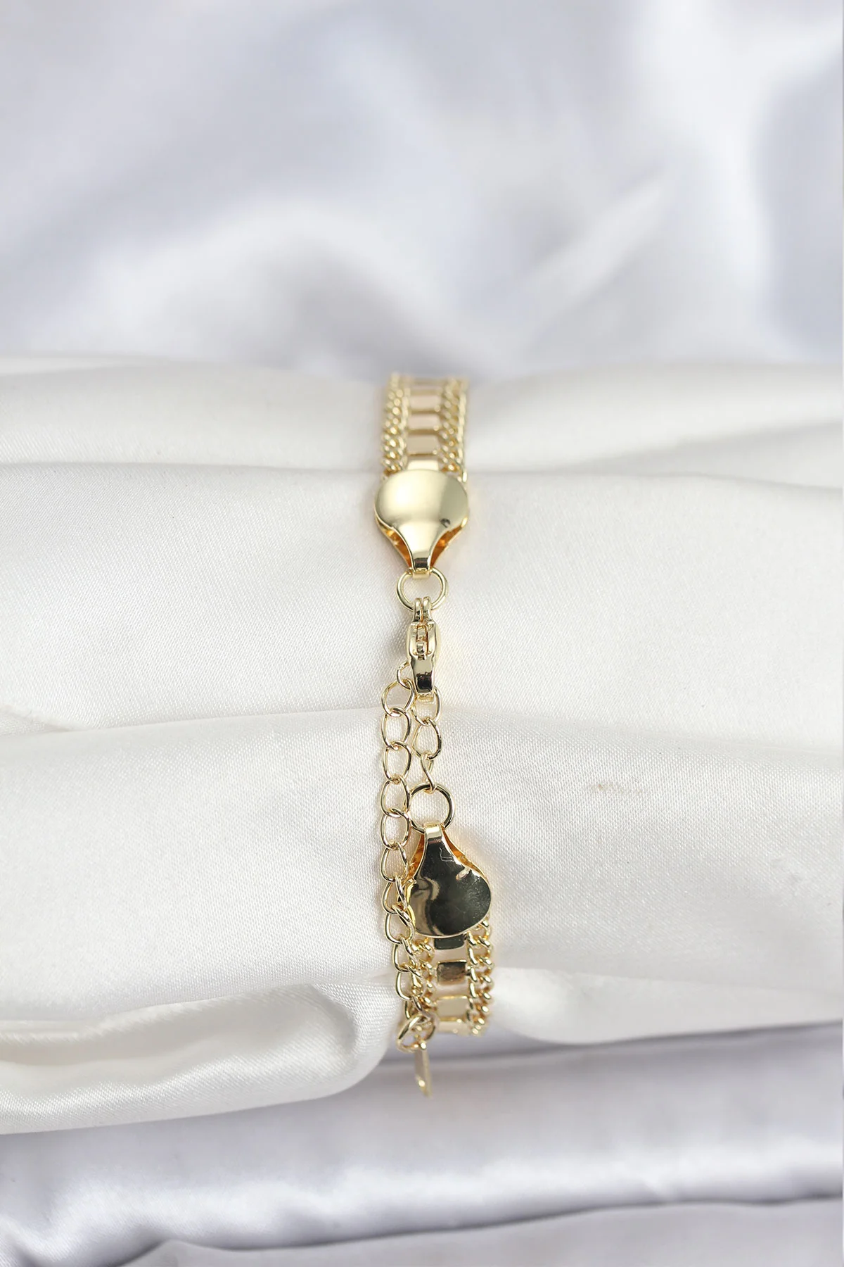 Tegan 316L Çelik Gold Renk Pullu Zincir Model Kadın Bileklik TG27BB8159