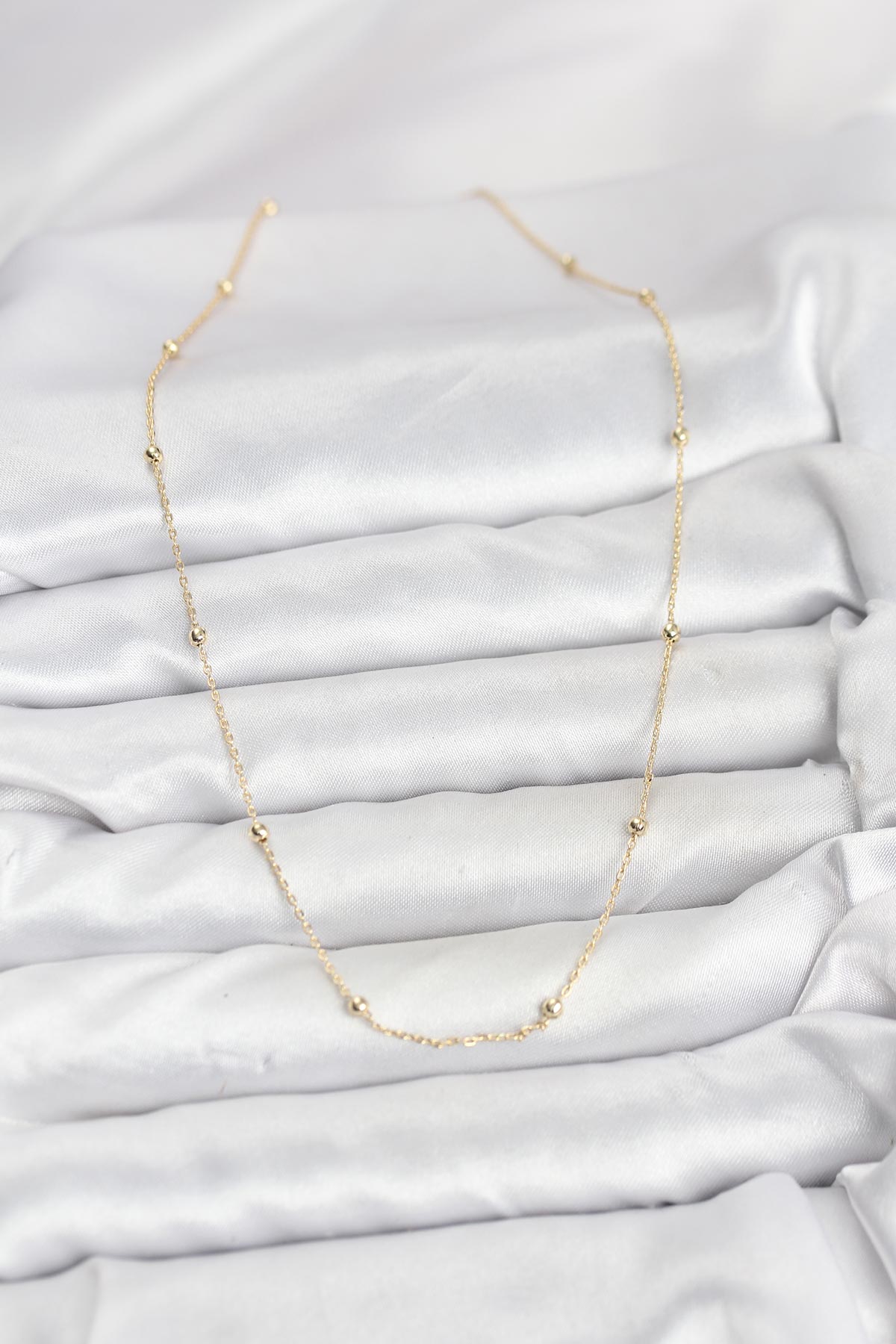 Tegan CM 14K Gold Renk Minik Top Zincirli Kadın Kolye TG27BKO10920