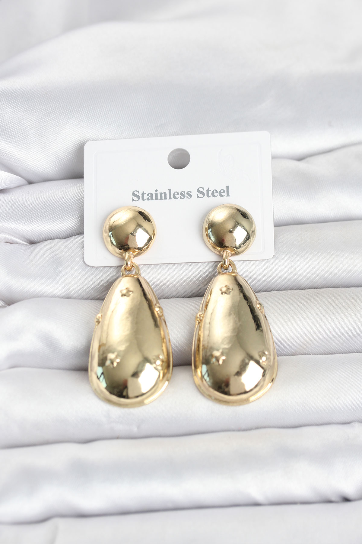Tegan 316L Çelik Gold Renk Damla Model Kadın Küpe TG27BKP11830