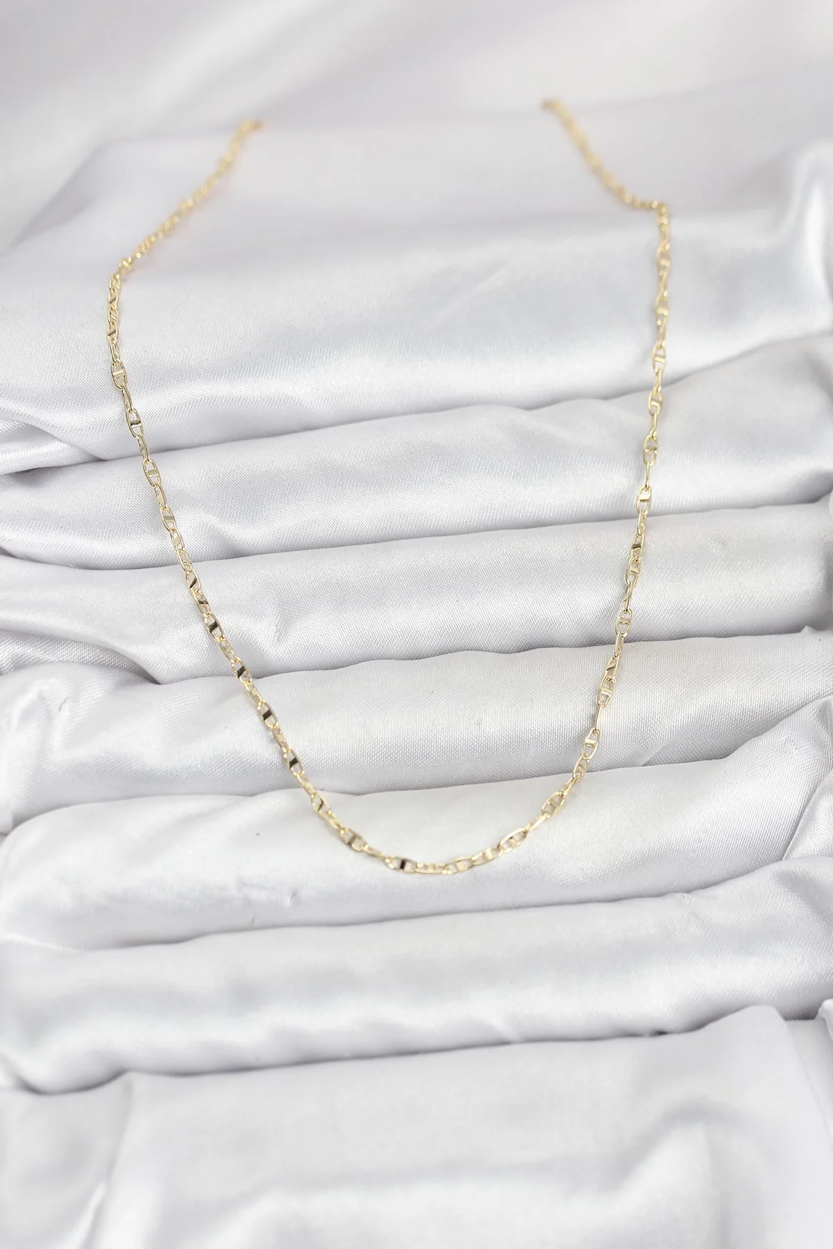 Tegan CM 14K Gold Renk Pirinç Gemi Zinciri Model Kadın Kolye TG27BKO10918