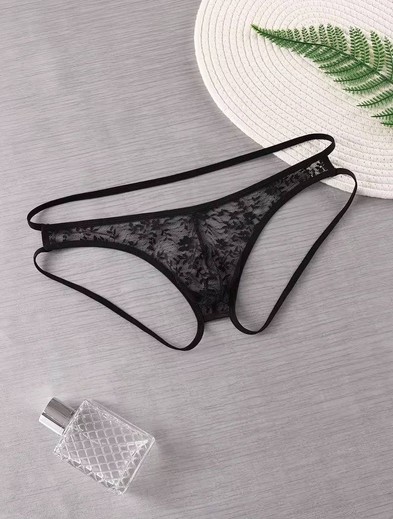 Tegan Seksi Dantelli Arkası Açık Seksi Siyah Erkek Külot TG274626