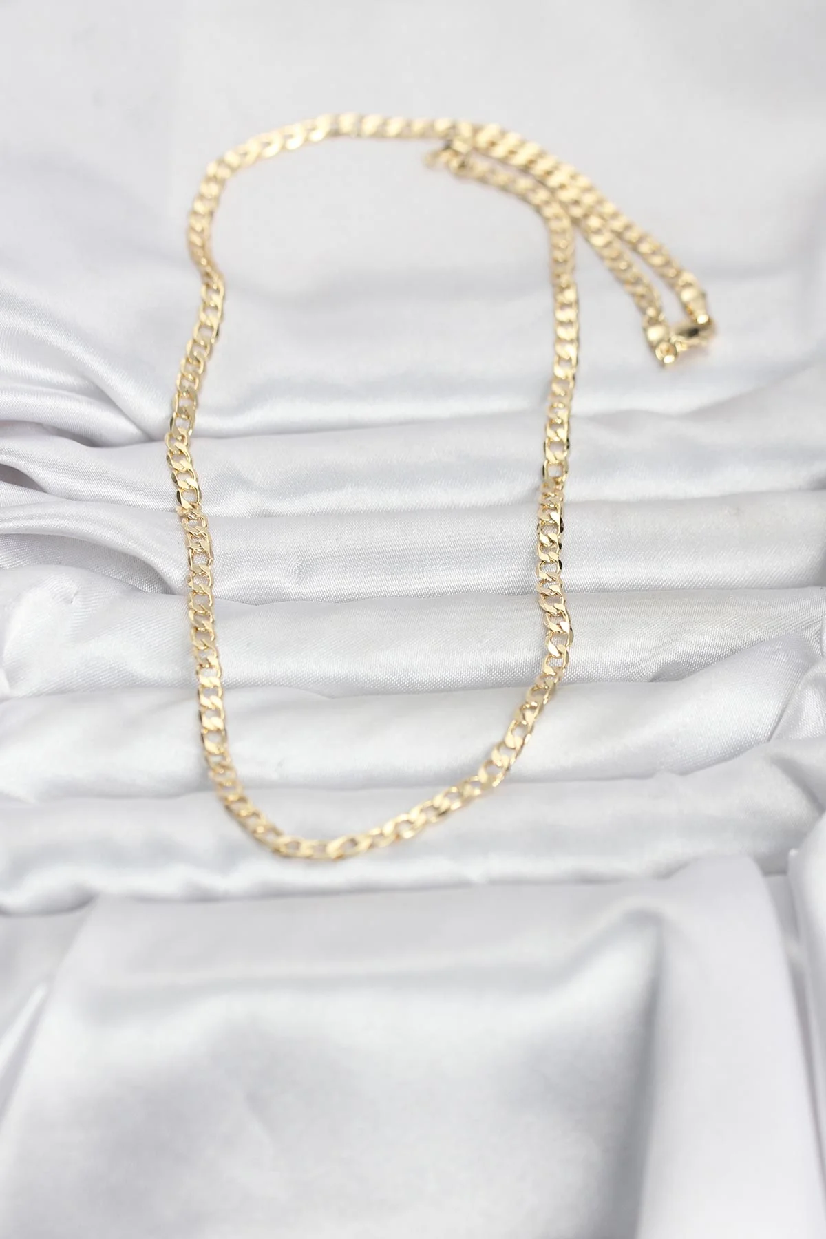 Tegan CM 14K Gold Renk Zincir Model 60 cm Kadın Kolye TG27BKO10993
