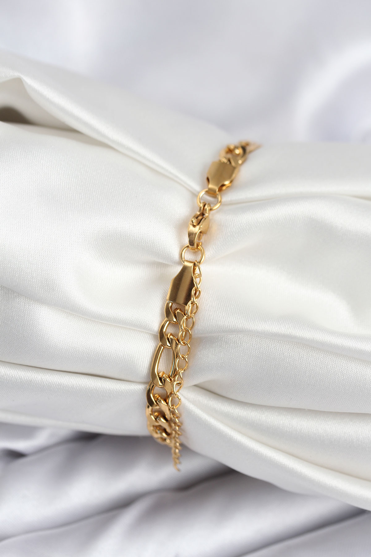 Tegan 316L Çelik Gold Renk Oval Yazı Yazmaya Uygun Kadın Bileklik TG27BB7917
