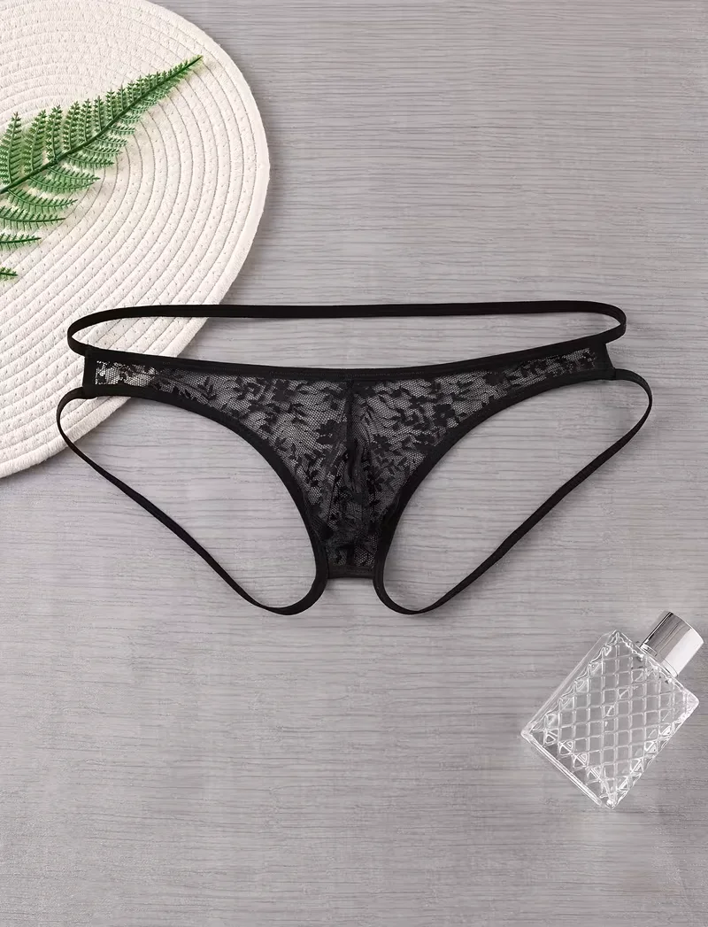 Tegan Seksi Dantelli Arkası Açık Seksi Siyah Erkek Külot TG274626