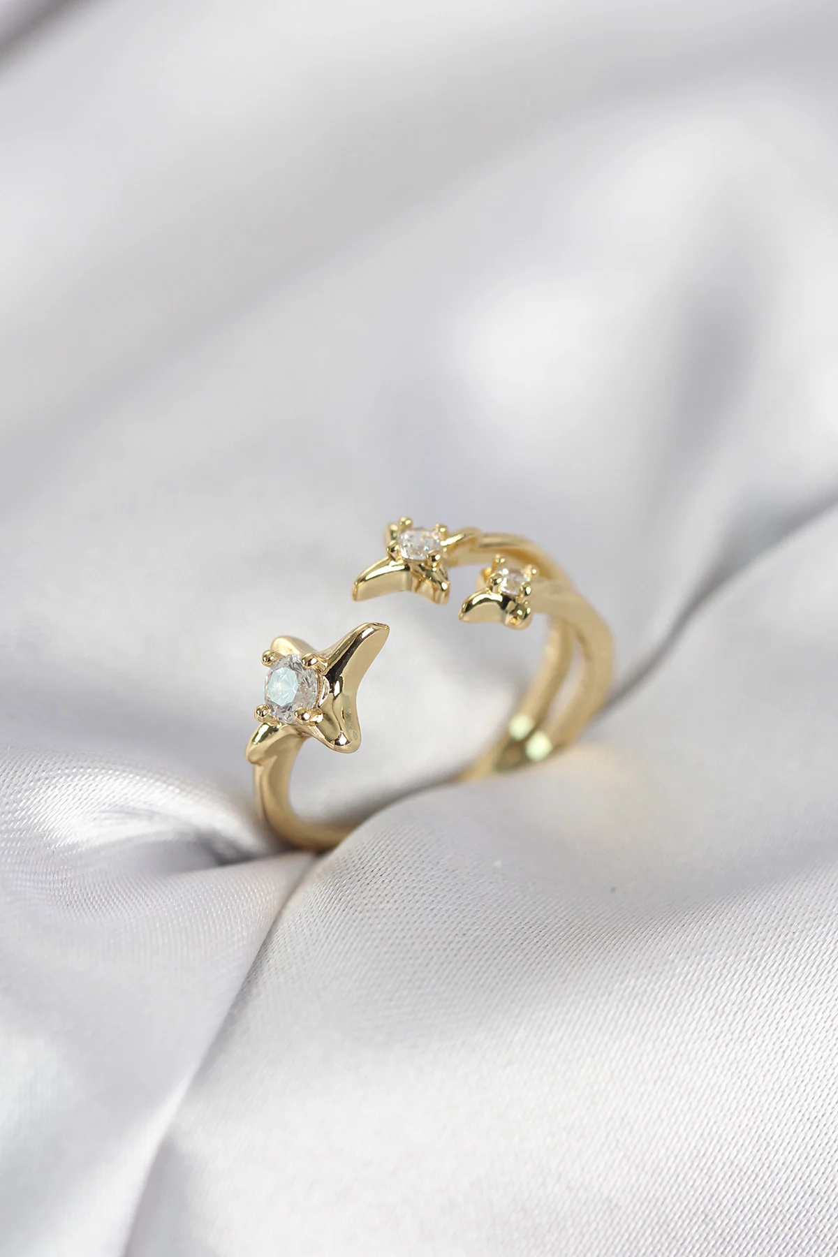 Tegan Minimal Kutup Yıldızı Model Gold Renk Kadın Yüzük TG27BYK4135