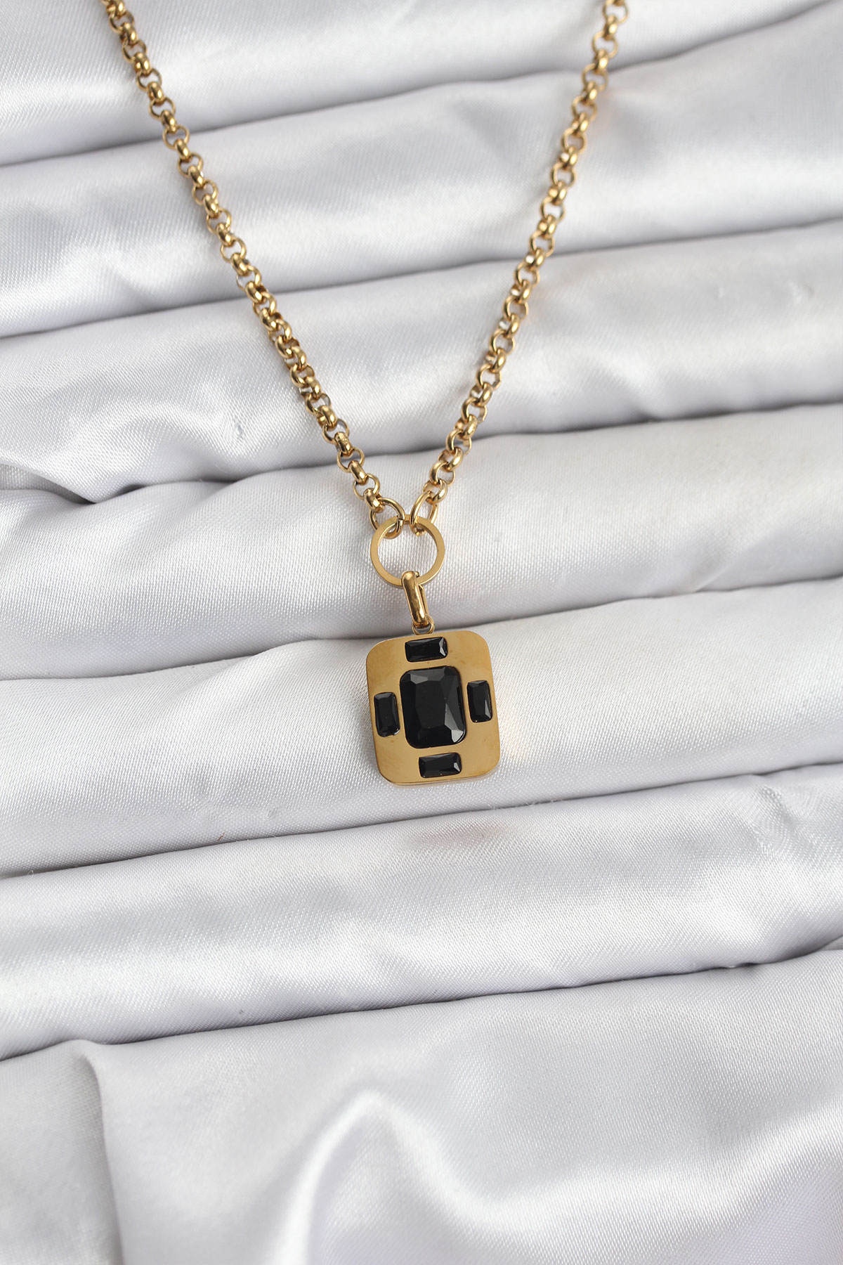 Tegan 316L Çelik Zincir Gold Renk Vintage Model Kadın Kolye TG27BKO10687
