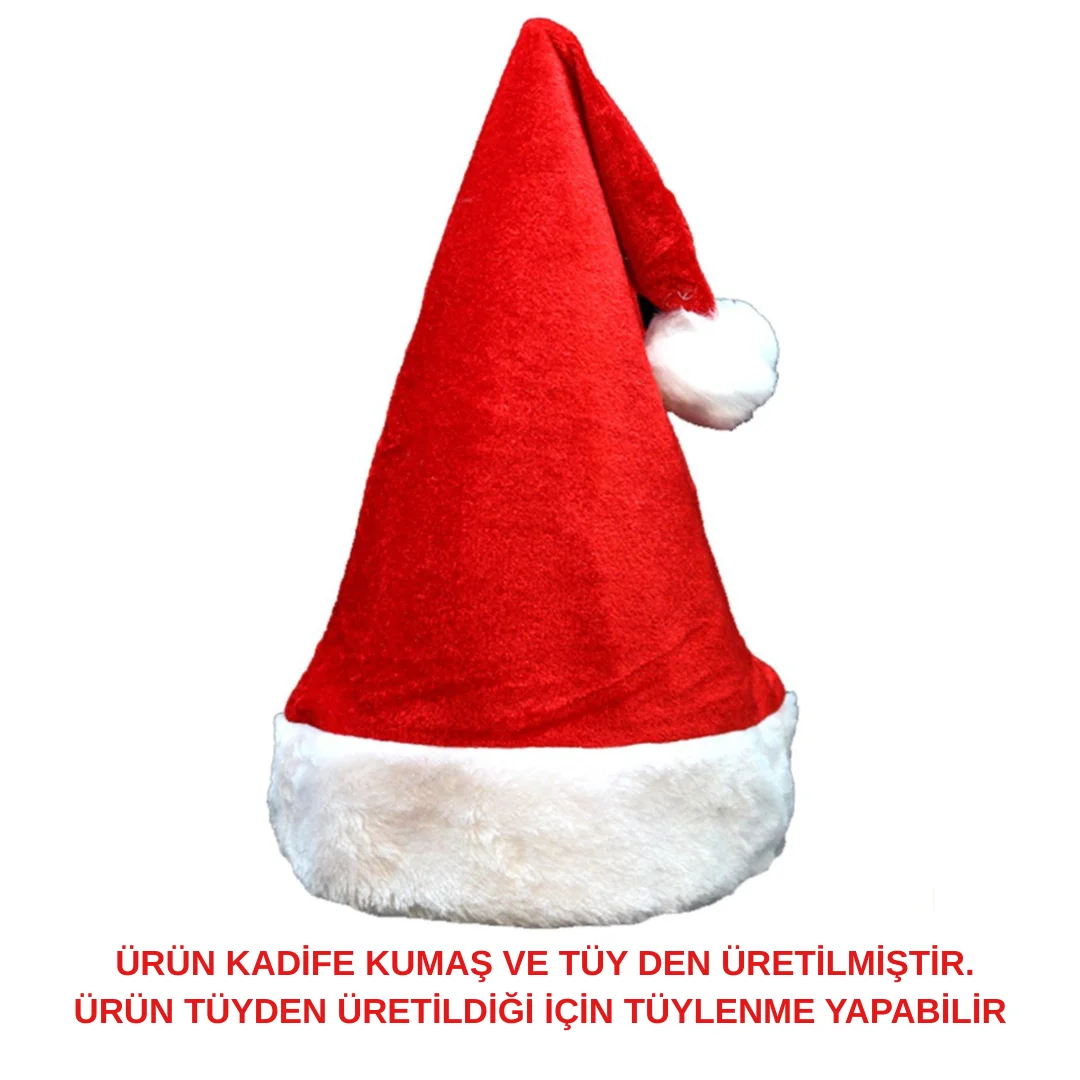 Tegan Unisex Seksi Kadife Yılbaşı Şapkası TG279302