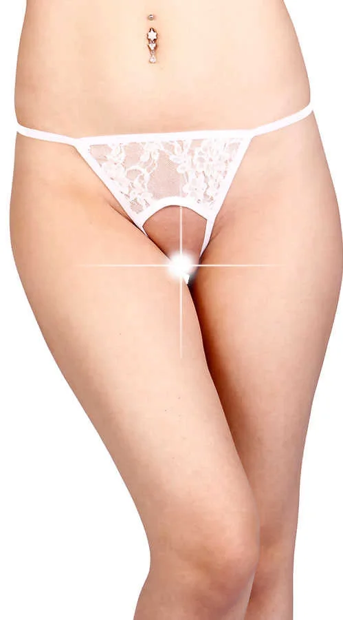 Tegan Beyaz Özel Bölgesi Açık Fantazi String TM1163
