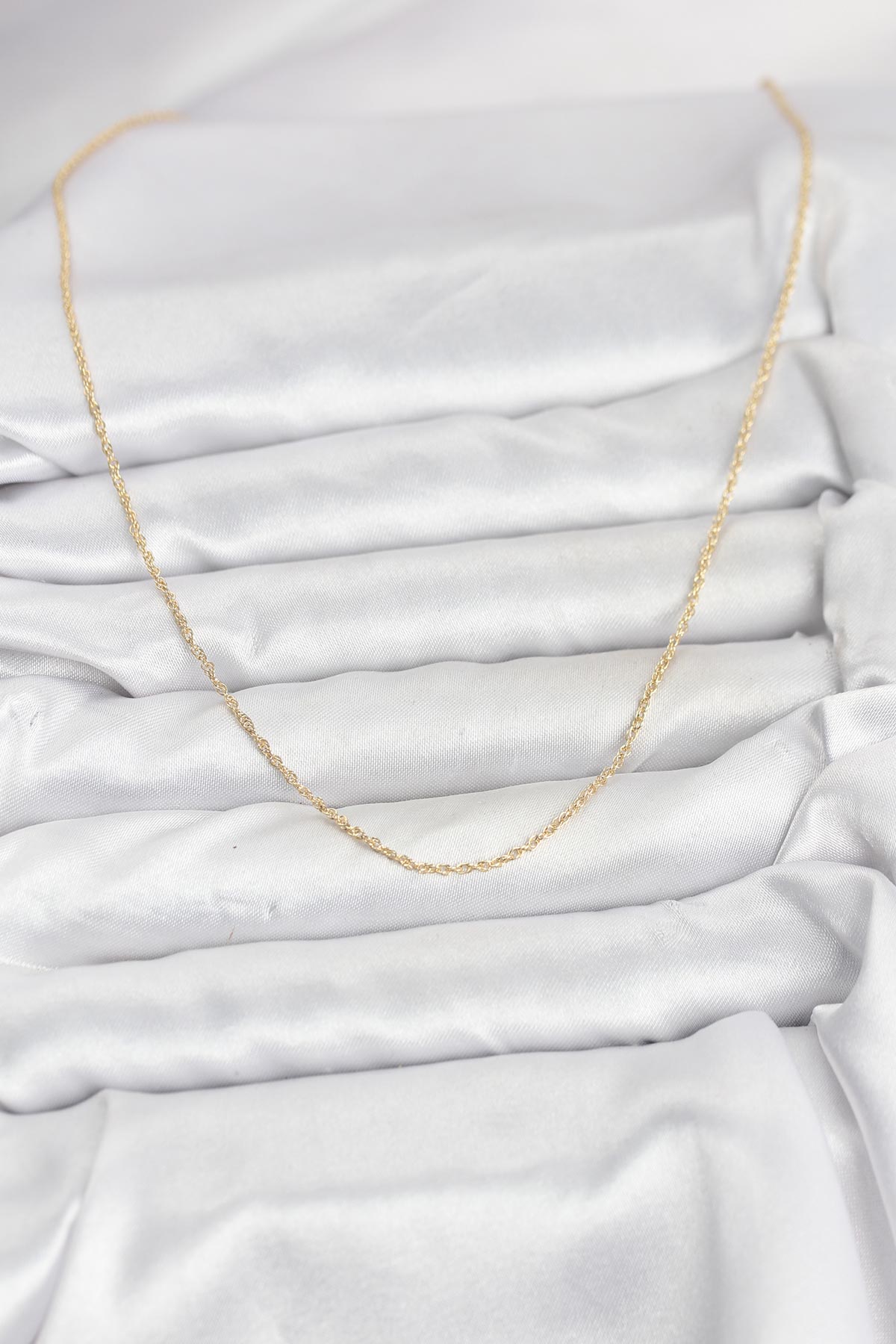 Tegan CM 14K Gold Renk Burgu Model 60 cm Kadın Kolye TG27BKO10950