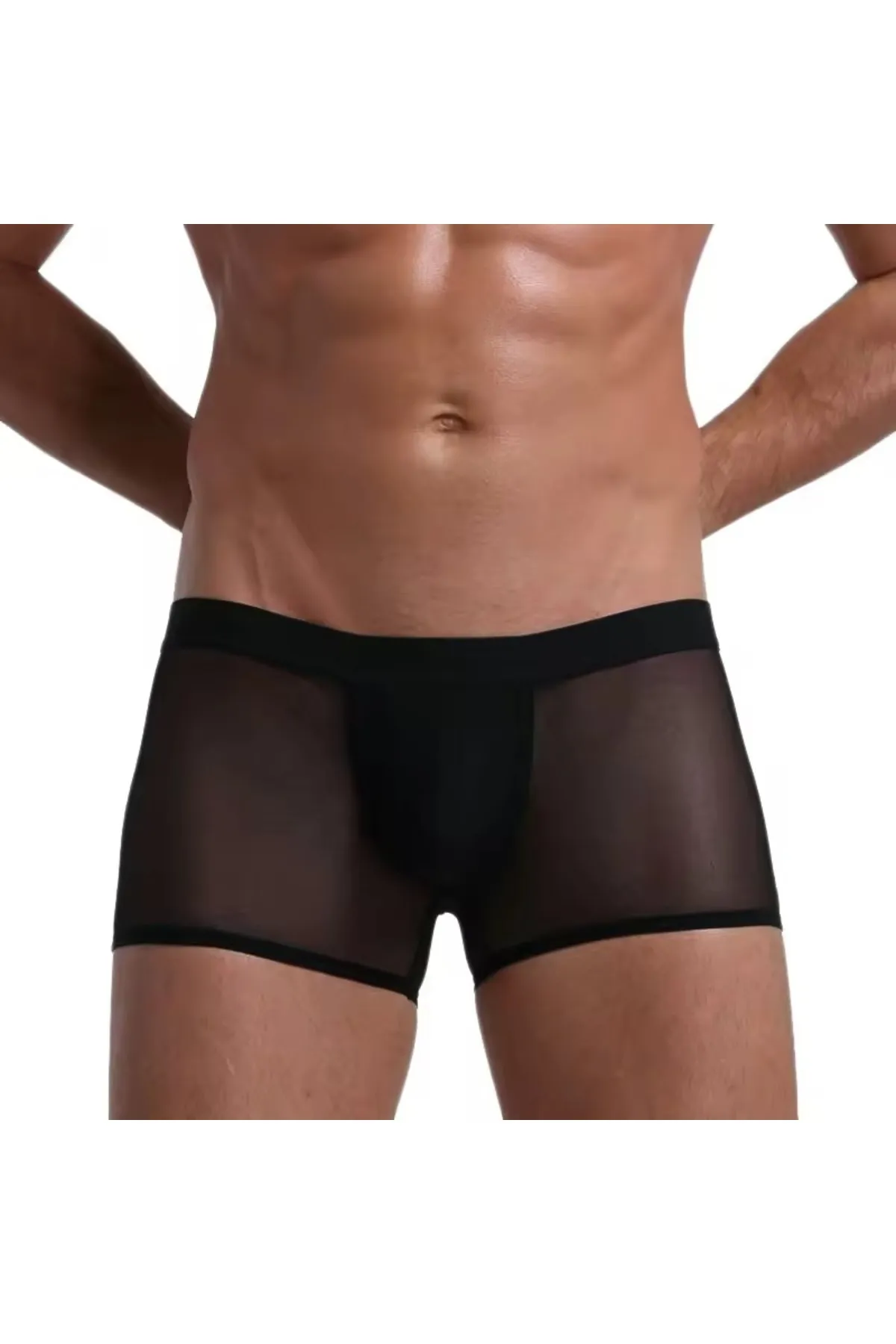 Tegan Fantezi  Transparan Tül Erkek Boxer  Fantezi Tanga TG274603
