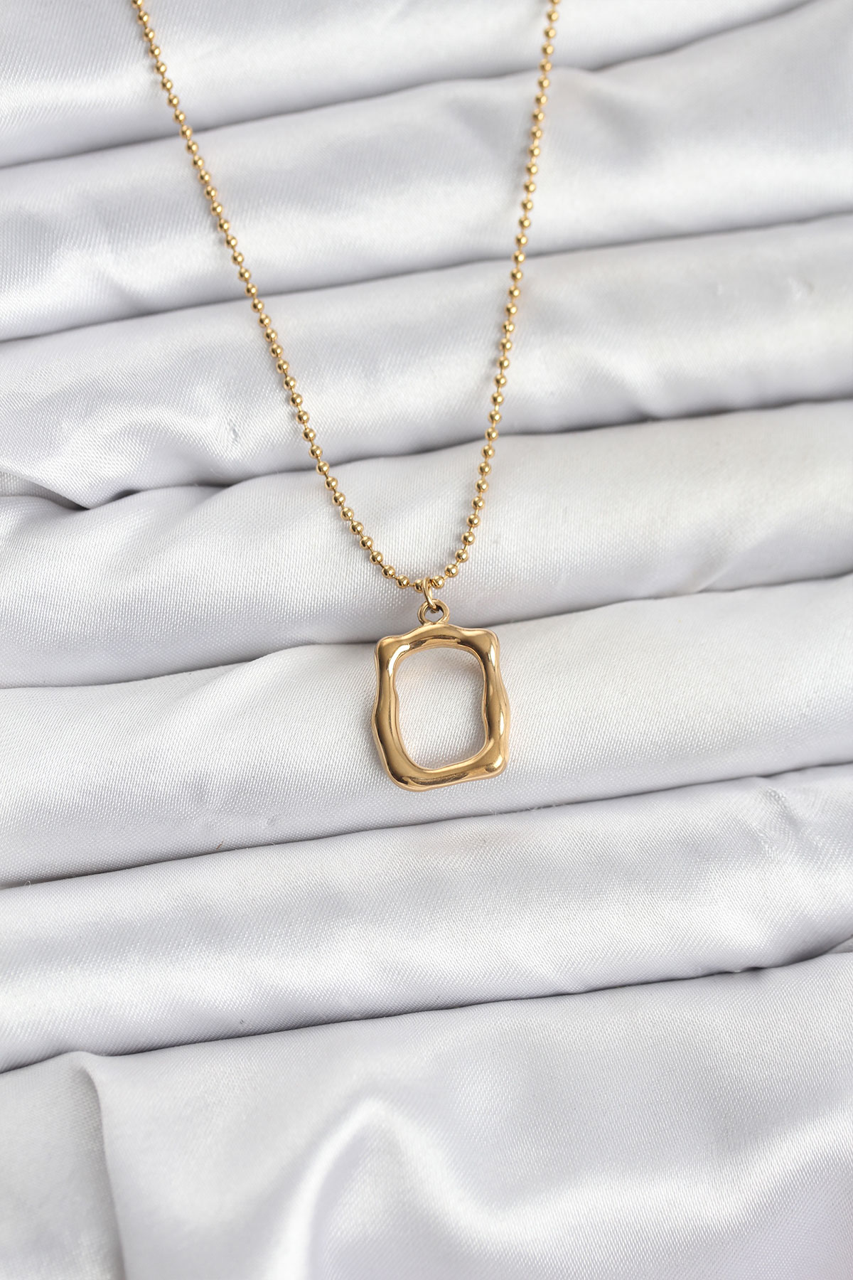 Tegan 316L Çelik Zincir Gold Renk Model Kadın Kolye TG27BKO10688