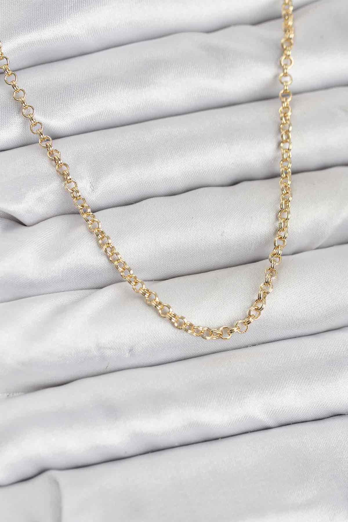 Tegan CM Gold Renk Pirinç Halkalı Model Kadın Kolye TG27BKO10914